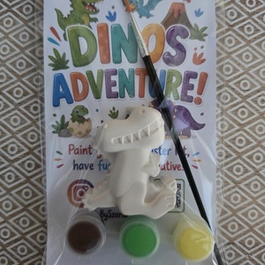 DIY Kreatív festhető gipsz Dinoszaurusz csomag gyerekeknek, Születésnapi kreatív foglalkozás, Kézműves játék, Festés - Meska.hu