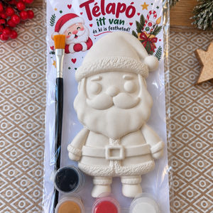 Festhető gipszcsomag Télapó - Mikulás ajándék gyerekeknek - Karácsonyi meglepetés, DIY (Csináld magad), Egységcsomag, Gipszöntés, MESKA