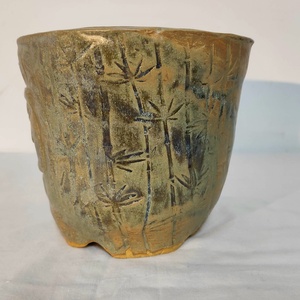 Kézzel készített kerámia kaspó, bonsai tál, rusztikus növénytartó, egyedi mázas dekoráció 1250 �C-on égetve - otthon & életmód - virágdekoráció - virágtartó - kaspó - Meska.hu