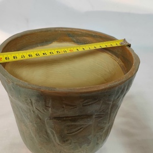 Kézzel készített kerámia kaspó, bonsai tál, rusztikus növénytartó, egyedi mázas dekoráció 1250 �C-on égetve - otthon & életmód - virágdekoráció - virágtartó - kaspó - Meska.hu