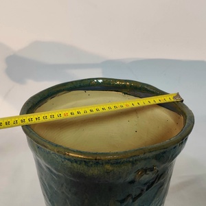 Kézzel készített kerámia kaspó, bonsai tál, rusztikus növénytartó, egyedi mázas dekoráció 1250 �C-on égetve - otthon & életmód - virágdekoráció - virágtartó - kaspó - Meska.hu