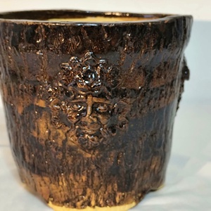 Kézzel készített kerámia kaspó, bonsai tál, rusztikus növénytartó, egyedi mázas dekoráció 1250 �C-on égetve - otthon & életmód - virágdekoráció - virágtartó - kaspó - Meska.hu