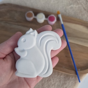 DIY Kreatív festhető gipsz Mókus csomag gyerekeknek, Születésnapi kreatív foglalkozás, Kézműves játék, Festés - diy (csináld magad) - egységcsomag - Meska.hu