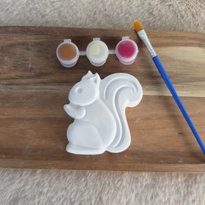 DIY Kreatív festhető gipsz Mókus csomag gyerekeknek, Születésnapi kreatív foglalkozás, Kézműves játék, Festés - diy (csináld magad) - egységcsomag - Meska.hu
