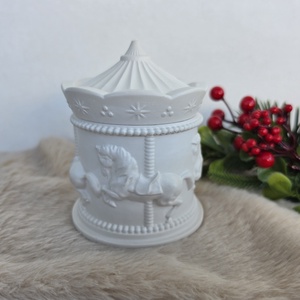 Lovacskás körhinta - DIY kreatív festhető ékszertartó - Ékszer tartó - Fedeles tároló - dekoráció - Dekoratív - ajándék - ékszer - ékszertartó - ékszertartó tál - Meska.hu