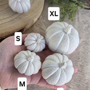 XL-es méretű 3D festhető gipsztök � natúr őszi dekoráció, Halloween dísz, kreatív festhető figura gyerekeknek - otthon & életmód - dekoráció - asztal és polc dekoráció - asztaldísz - Meska.hu