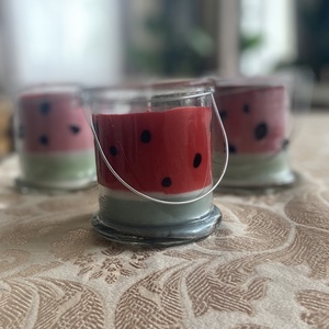 Gyümölcsös gyertyák - kellékek & szerszámok - dekorációs kellékek - dekorációs gyertya - Meska.hu