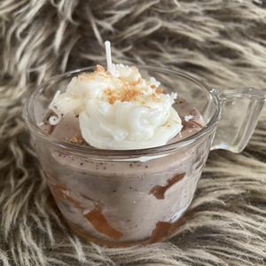 Kávés jegeskávé gyertya - kellékek & szerszámok - dekorációs kellékek - dekorációs gyertya - Meska.hu