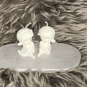 Szivecskés kislány gyertya - kellékek & szerszámok - dekorációs kellékek - dekorációs gyertya - Meska.hu