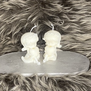 Szivecskés kislány gyertya - kellékek & szerszámok - dekorációs kellékek - dekorációs gyertya - Meska.hu