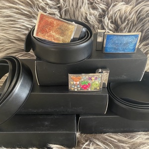 Epoxys bőr övek, Ruha & Divat, Öv & Övcsat, Öv, , MESKA