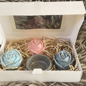 Rózsaszett gyertyakészlet, Kellékek & szerszámok, Dekorációs kellékek, Dekorációs gyertya, , MESKA