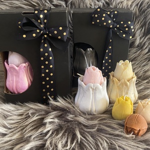 Virágos gyertyakészlet - kellékek & szerszámok - dekorációs kellékek - dekorációs gyertya - Meska.hu