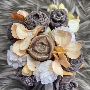 Szójaviasz virágcsokor  - otthon & életmód - virágdekoráció - virágdíszek - asztali virágdísz - Meska.hu