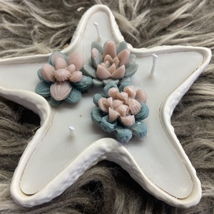 Csillag alakú gyertyatál - otthon & életmód - gyertya, illat, aroma - gyertya - Meska.hu