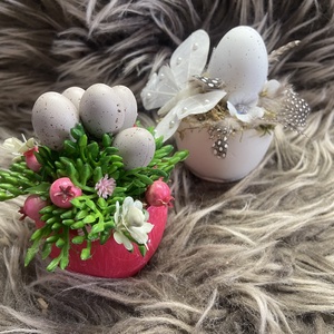 Kisméretű tojásos dísz tojáshéjban, Otthon & Életmód, Dekoráció, Húsvéti asztaldíszek, , MESKA