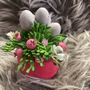 Kisméretű tojásos dísz tojáshéjban - otthon & életmód - dekoráció - húsvéti asztaldíszek - Meska.hu