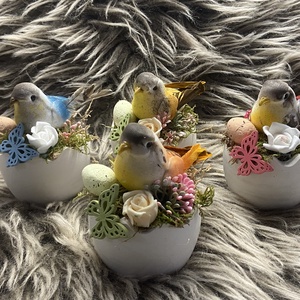 Kisméretű tojásos, madárkás, pillangós dísz , Otthon & Életmód, Dekoráció, Húsvéti asztaldíszek, , MESKA