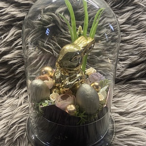 Nagymérető üvegbúrás asztaldísz, Otthon & Életmód, Dekoráció, Asztal és polc dekoráció, Asztaldísz, , Egyedi, színes, különleges tavaszi asztaldísz, MESKA