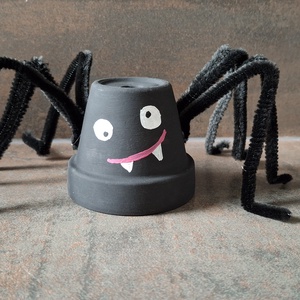 Halloweeni cserép pók figurák  - Meska.hu