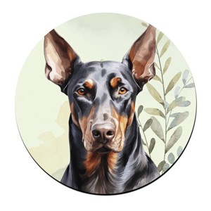 Álló fülű dobermann portré mintás bögre alátét, , , MESKA
