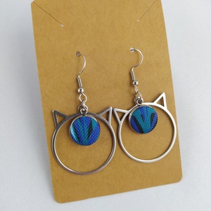 Cicás fülbevaló - ékszer - fülbevaló - lógó fülbevaló - Meska.hu