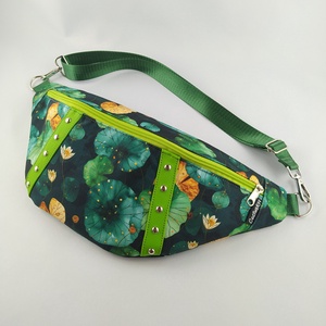 Övtáska / crossbody - tavirózsa, Táska & Tok, Övtáska, Varrás, MESKA