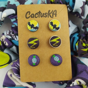 Halloween bedugós fülbevaló szett, Ékszer, Fülbevaló, Pötty fülbevaló, Ékszerkészítés, MESKA