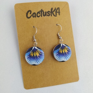 Lógós fülbevaló - ibolya, Ékszer, Fülbevaló, Lógó fülbevaló, Ékszerkészítés, MESKA