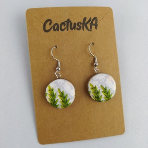 Lógós fülbevaló - páfrány  - Meska.hu