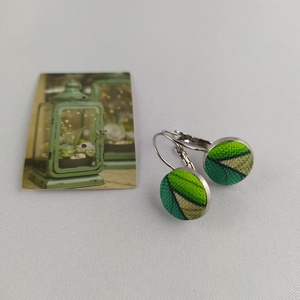 Absztrakt lógós fülbevaló  - ékszer - fülbevaló - lógó fülbevaló - Meska.hu