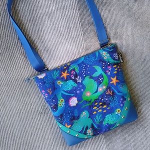 Michael Miller sellő oldaltáska / crossbody , Táska & Tok, Kézitáska & válltáska, Vállon átvethető táska, Varrás, MESKA