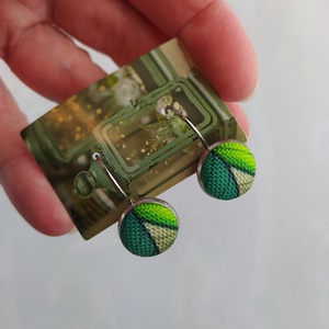 Absztrakt lógós francia kapcsos fülbevaló  - ékszer - fülbevaló - lógó fülbevaló - Meska.hu