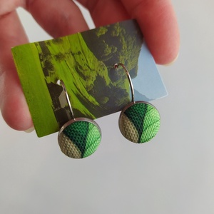 Absztrakt francia kapcsos fülbevaló - ékszer - fülbevaló - lógó fülbevaló - Meska.hu