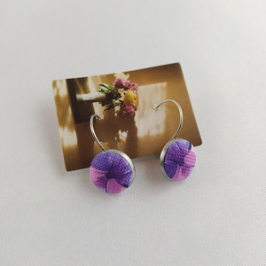 Lil absztrakt francia kapcsos fülbevaló, Ékszer, Fülbevaló, Lógó fülbevaló, Ékszerkészítés, MESKA