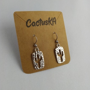 Kaktuszos lógós fülbevaló, Ékszer, Fülbevaló, Lógó fülbevaló, Ékszerkészítés, MESKA