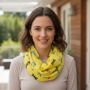 Szitakötő mintás női körsál - ruha & divat - sál, sapka, kendő - sál - Meska.hu