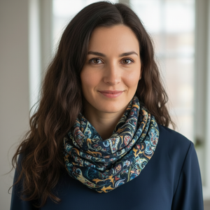 Virágmintás női körsál - ruha & divat - sál, sapka, kendő - sál - Meska.hu