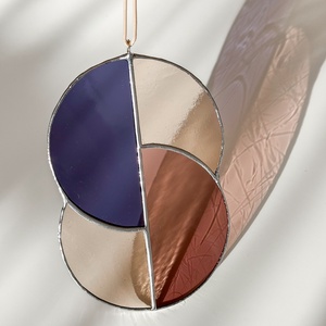 Üveg napfogó/ablakdísz geometrikus mintával - Meska.hu