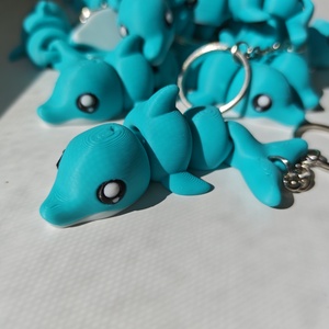 Mozgó Delfin 3D nyomtatott Kulcstartó � Mozgatható Táskadísz - Meska.hu