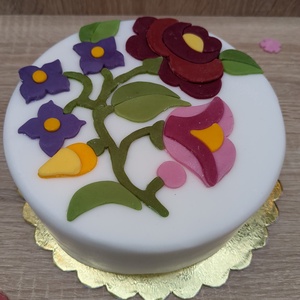 Kalocsai virágos torta készítő csomag 22cm - Meska.hu