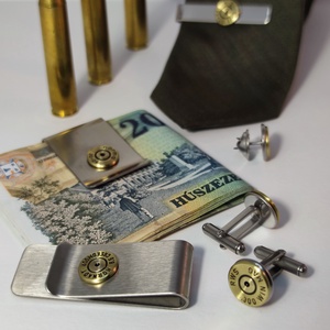 .308 Win Töltény Férfi szett, ládában. Vadász ékszer - ékszer - mandzsettagomb - Meska.hu