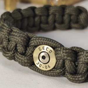 .30-06 Sprg 2-Lövetű Töltény paracord karkötő , Vadászékszer   - ékszer - karkötő - fonott karkötő - Meska.hu
