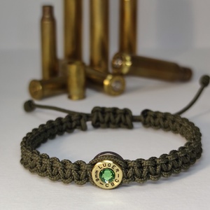 9mm Luger, 1-lövető női paracord karkötő - ékszer - karkötő - fonott karkötő - Meska.hu