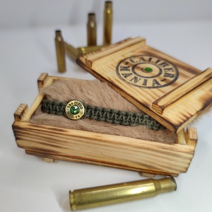 .30-06 Sprg , 2-lövető női paracord karkötő, ládában - Meska.hu