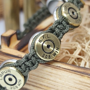.308 Win , 7-Lövetű Férfi Vadász karkötő lőszeresládában. - ékszer - karkötő - fonott karkötő - Meska.hu