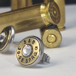.30-06 Sprg  Töltény fülbevaló, vadász ékszer - Meska.hu