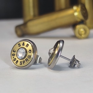 .30-06 Sprg  Töltény fülbevaló, vadász ékszer - ékszer - fülbevaló - fülékszer - Meska.hu