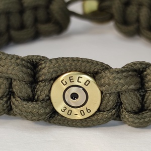 .30-06 Sprg 2-Lövetű Töltény paracord karkötő , Vadász ékszer   - ékszer - karkötő - fonott karkötő - Meska.hu