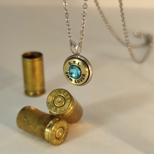 9 mm Luger Töltény nyaklánc - ékszer - fülbevaló - pötty fülbevaló - Meska.hu